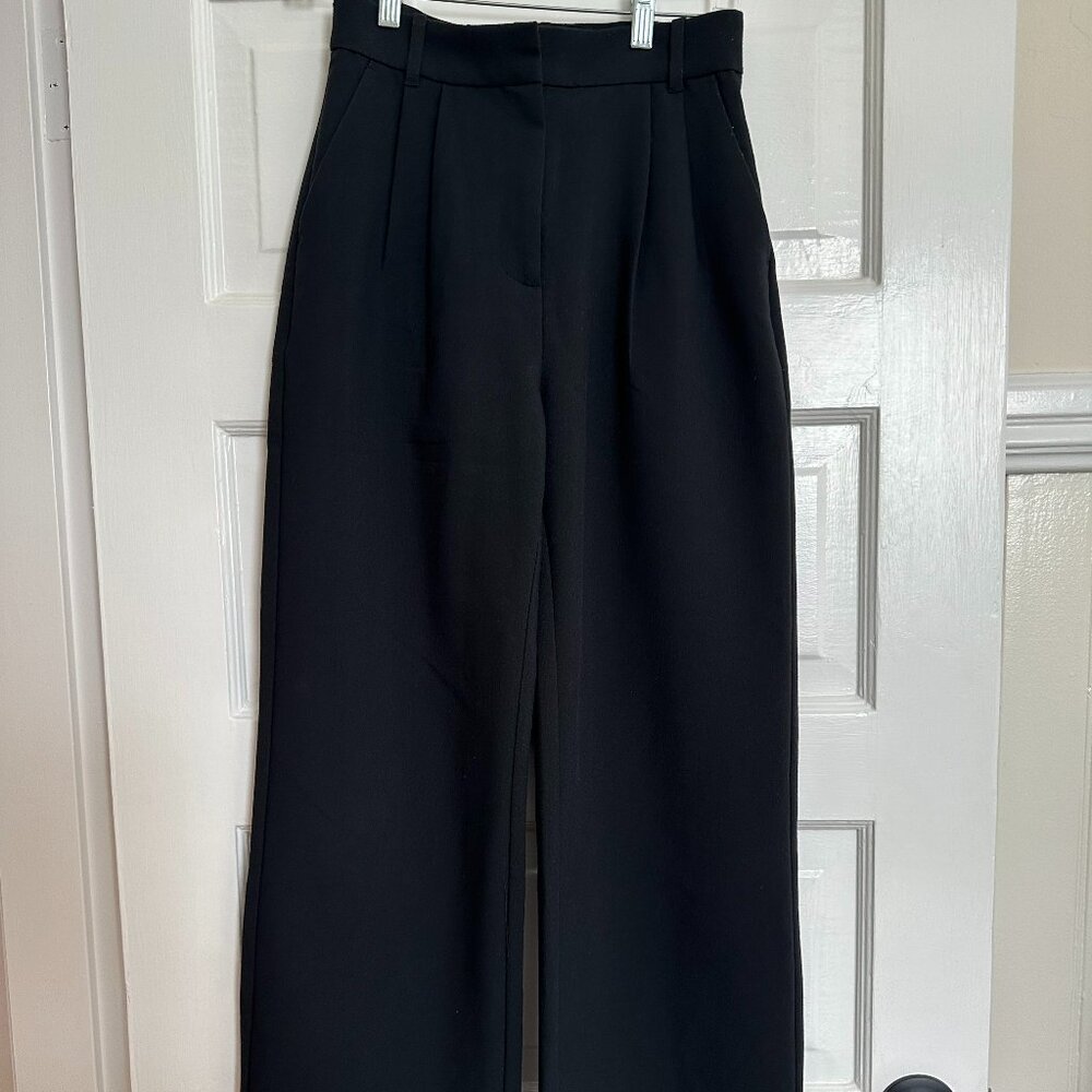 Abercrombie & Fitch Sloane Tailored Wide Leg Pant - 25, 0 Short, Black